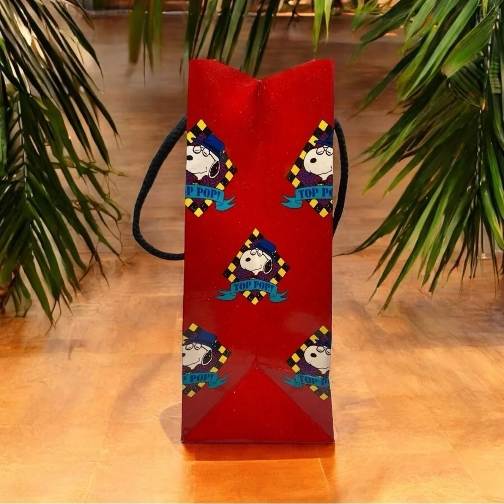 VINTAGE 1980s Snoopy “Top Pop!” Gift Bag by Applause, Inc.